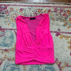NWOT Hot pink going out top, size small